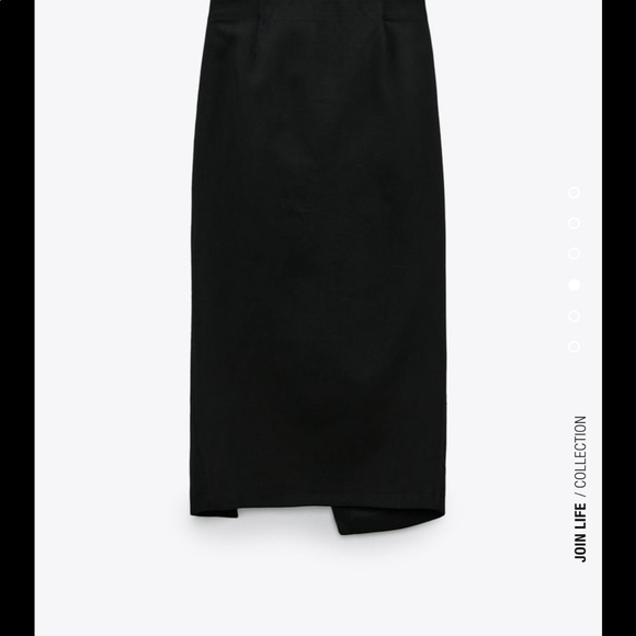 Zara draped linen blend skirt - Picture 5 of 6